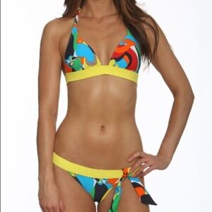 NWT!  Aqua, Orange & Yellow Sexy Abstract Bikini